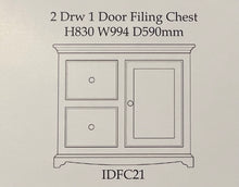 Load image into Gallery viewer, Inspiration 2 Drawer 1 Door Filing Chest | Options