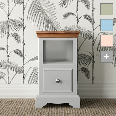 Inspiration Small 1 Drawer Open Bedside Chest - Choice of Colour
